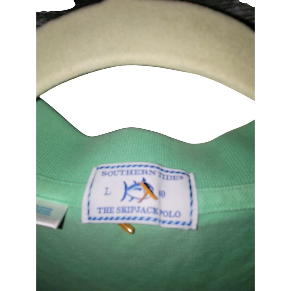 Southern Tide Shirt Mens Large Green Tennis Golf Polo Skipjack Preppy Boating - Picture 2 of 4